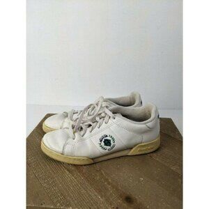 Vintage reebok classic low top white leather crest logo size 7 unisex